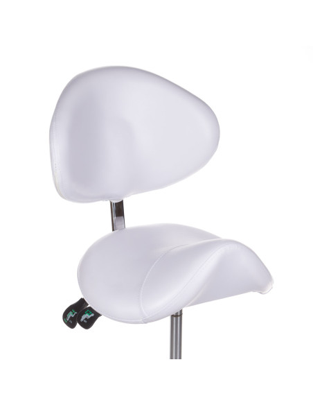 Cosmetic stool with backrest BY-3004 white