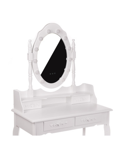 Professional LED Dressing Table NINA White | Ireland
