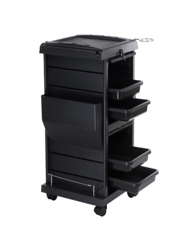 Hairdressing Trolley with Shutter NG-ST006 Black