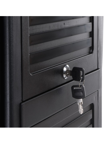 Hairdressing Trolley with Shutter NG-ST006 Black