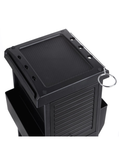 Hairdressing Trolley with Shutter NG-ST006 Black