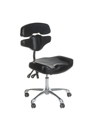 JUHO INKOO Swivel Tattoo Artist Stool with Backrest
