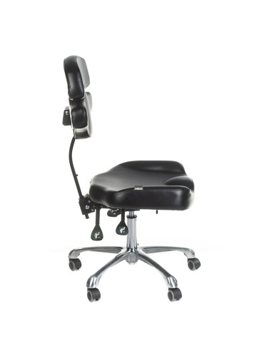 JUHO INKOO Swivel Tattoo Artist Stool with Backrest