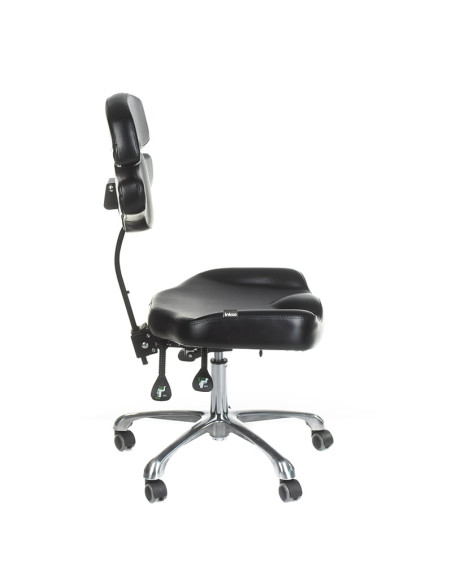 JUHO INKOO Swivel Tattoo Artist Stool with Backrest