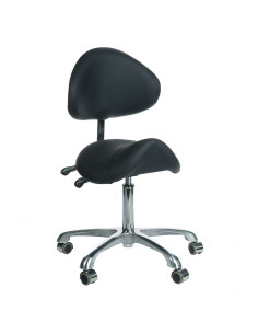 Cosmetic stool with backrest BY-3004 black