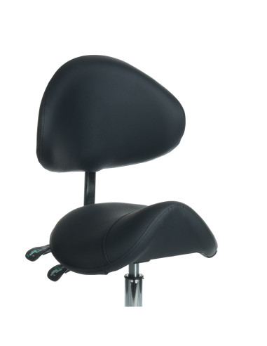 Cosmetic stool with backrest BY-3004 black