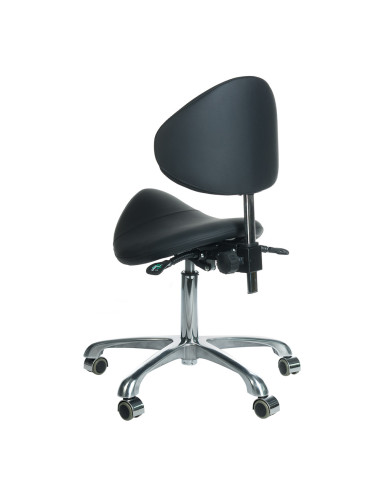 Cosmetic stool with backrest BY-3004 black