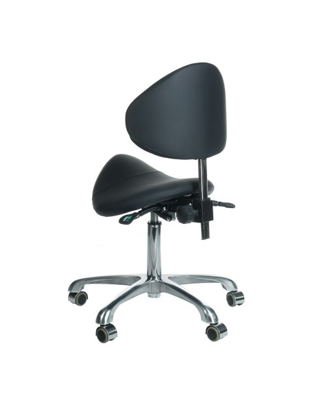 Cosmetic stool with backrest BY-3004 black