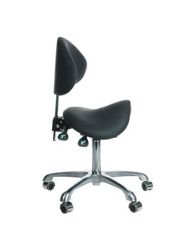 Cosmetic stool with backrest BY-3004 black