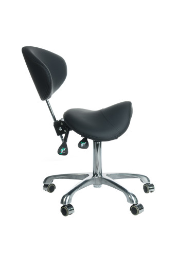 Cosmetic stool with backrest BY-3004 black