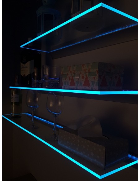 LED Glass Shelf 120x20cm