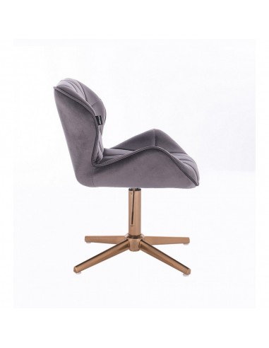 Copper Hroove Salon Chair - Grey Velour BFHR111CROSS