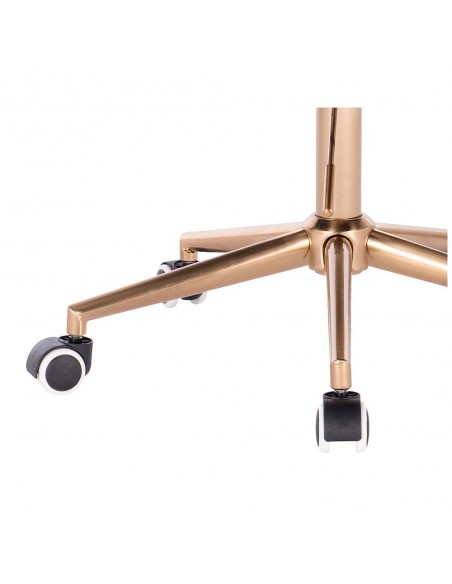 Copper Hroove Chair On Wheels - Light Grey Velour BFHR111K