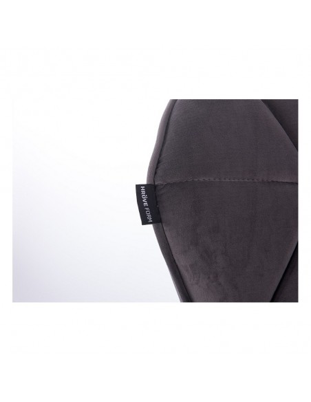 Copper Hroove Chair On Wheels - Grey Velour BFHR111K