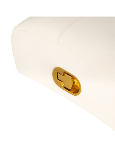 Sillon Umbra white eyelash treatment chair with gold base