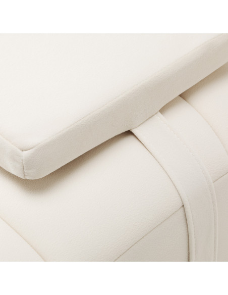 Sillon Umbra white eyelash treatment chair with gold base