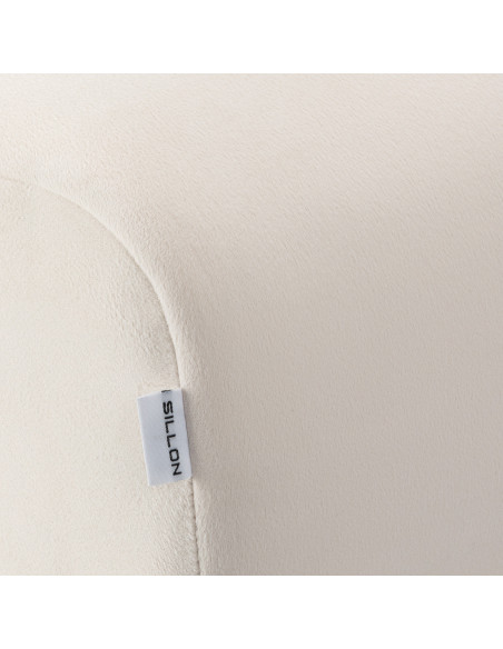 Sillon Umbra white eyelash treatment chair with gold base