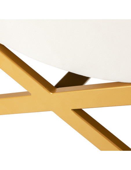 Sillon Umbra white eyelash treatment chair with gold base