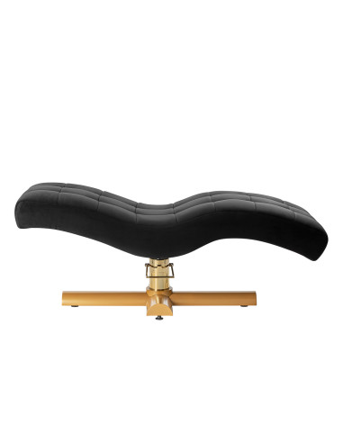 Sillon Corona eyelash treatment chair, black with gold base