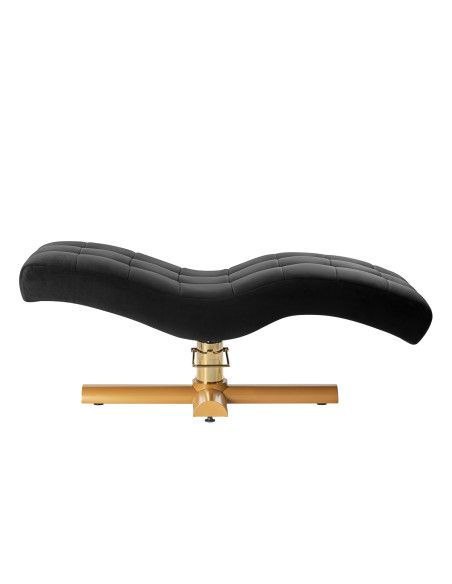 Sillon Corona eyelash treatment chair, black with gold base