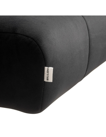 Sillon Corona eyelash treatment chair, black with gold base