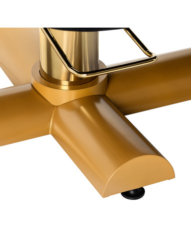 Sillon Corona eyelash treatment chair, black with gold base