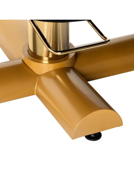 Sillon Corona eyelash treatment chair, black with gold base