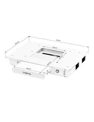 Nail desk with extractor fan G031 white