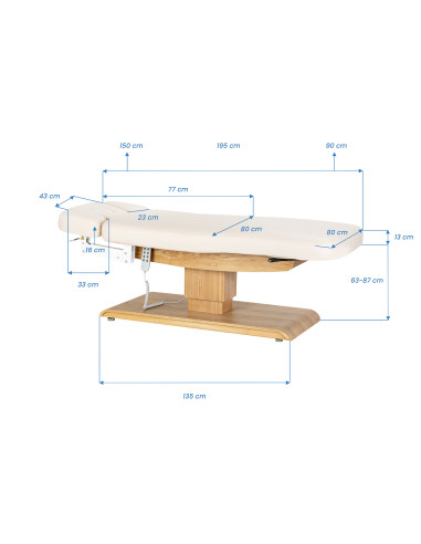 SPA lounger Sillon Relax cream with light brown base