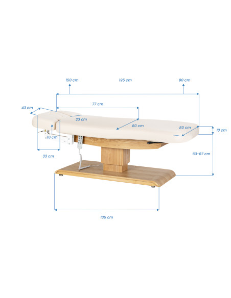 SPA lounger Sillon Relax cream with light brown base