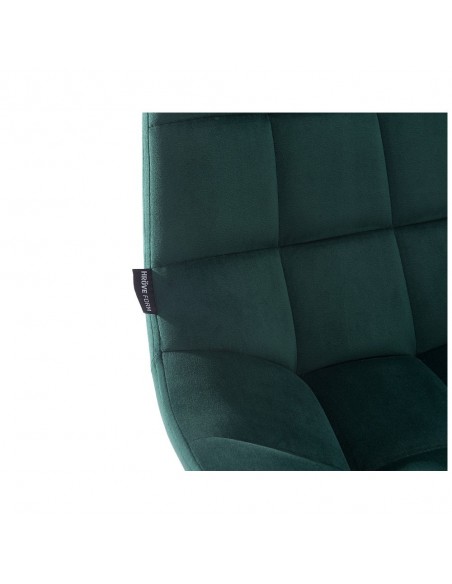 Copper Hroove Salon Chair On Wheels - Green Velour BFHR590K