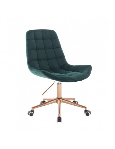 Copper Hroove Salon Chair On Wheels - Green Velour BFHR590K