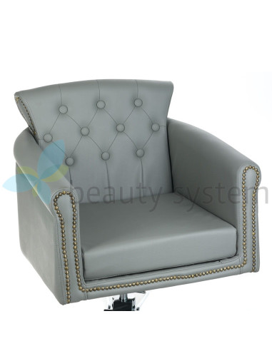 Hairdresser's chair ALBERTO BH-8038 light grey