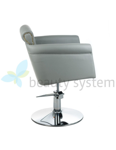Hairdresser's chair ALBERTO BH-8038 light grey