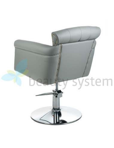 Hairdresser's chair ALBERTO BH-8038 light grey