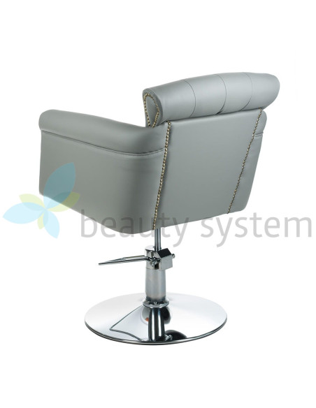 Hairdresser's chair ALBERTO BH-8038 light grey