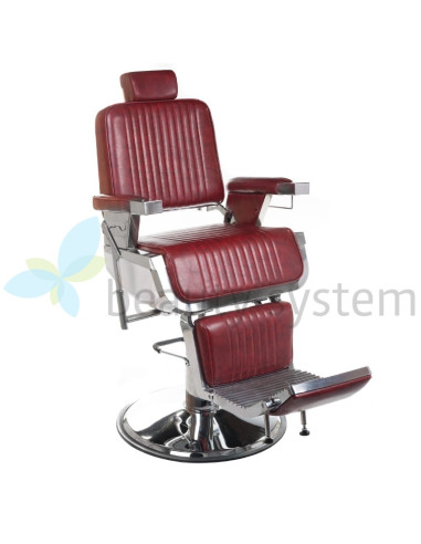 LUMBER BH-31823 Burgundy Barber Chair