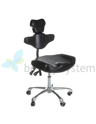 MIKA INKOO Swivel Tattoo Artist Stool with Backrest