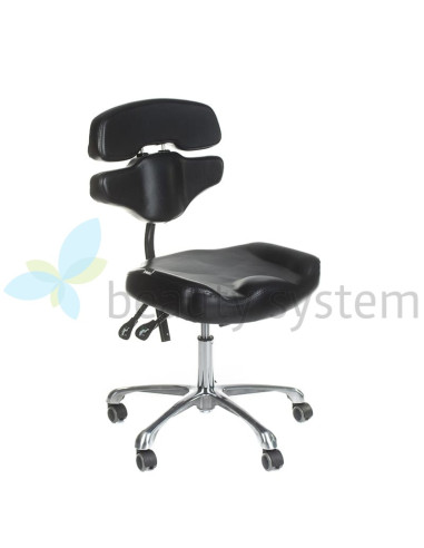JUHO INKOO Swivel Tattoo Artist Stool with Backrest