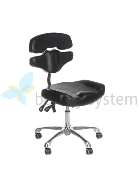 JUHO INKOO Swivel Tattoo Artist Stool with Backrest