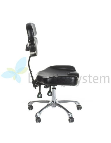 JUHO INKOO Swivel Tattoo Artist Stool with Backrest
