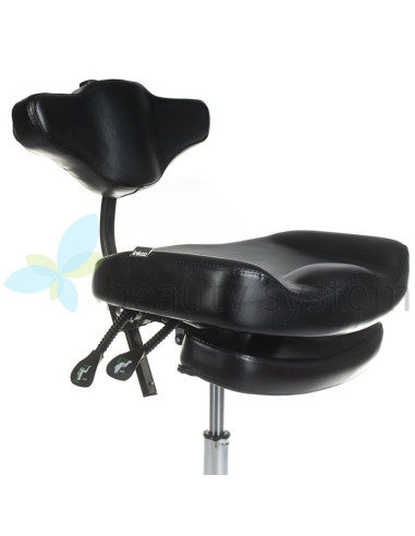 JUHO INKOO Swivel Tattoo Artist Stool with Backrest