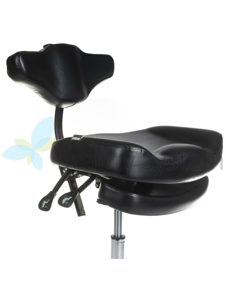 JUHO INKOO Swivel Tattoo Artist Stool with Backrest