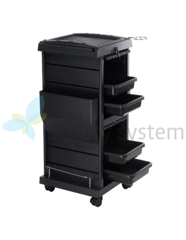Hairdressing Trolley with Shutter NG-ST006 Black