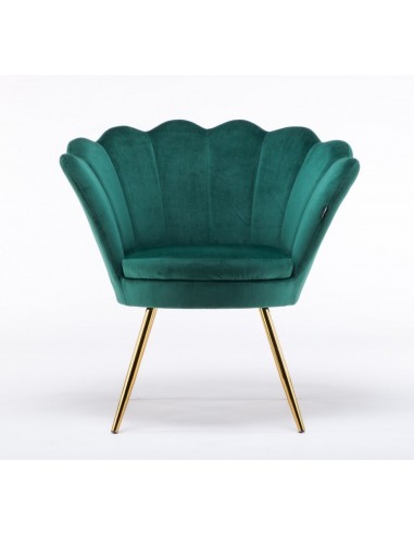 Hroove Salon Chair - Bottle Green Velour BFHR1414