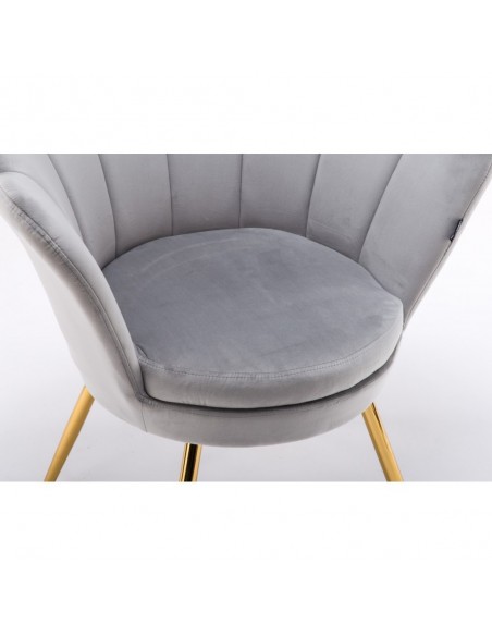 Hroove Salon Chair - Grey Velour BFHR1414