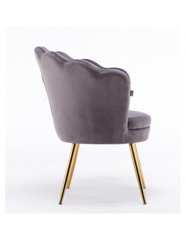 Hroove Salon Chair - Grey Velour BFHR1414
