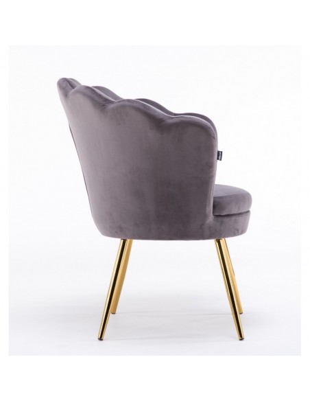 Hroove Salon Chair - Grey Velour BFHR1414
