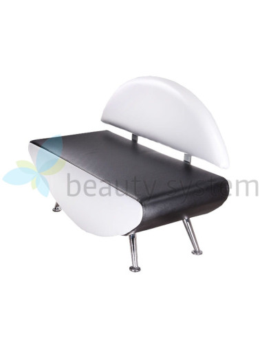 Carini BD-6710 White-Black Waiting Room Sofa