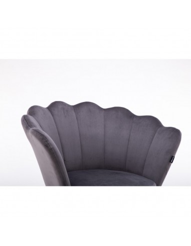Hroove Salon Chair - Grey Velour BFHR1414